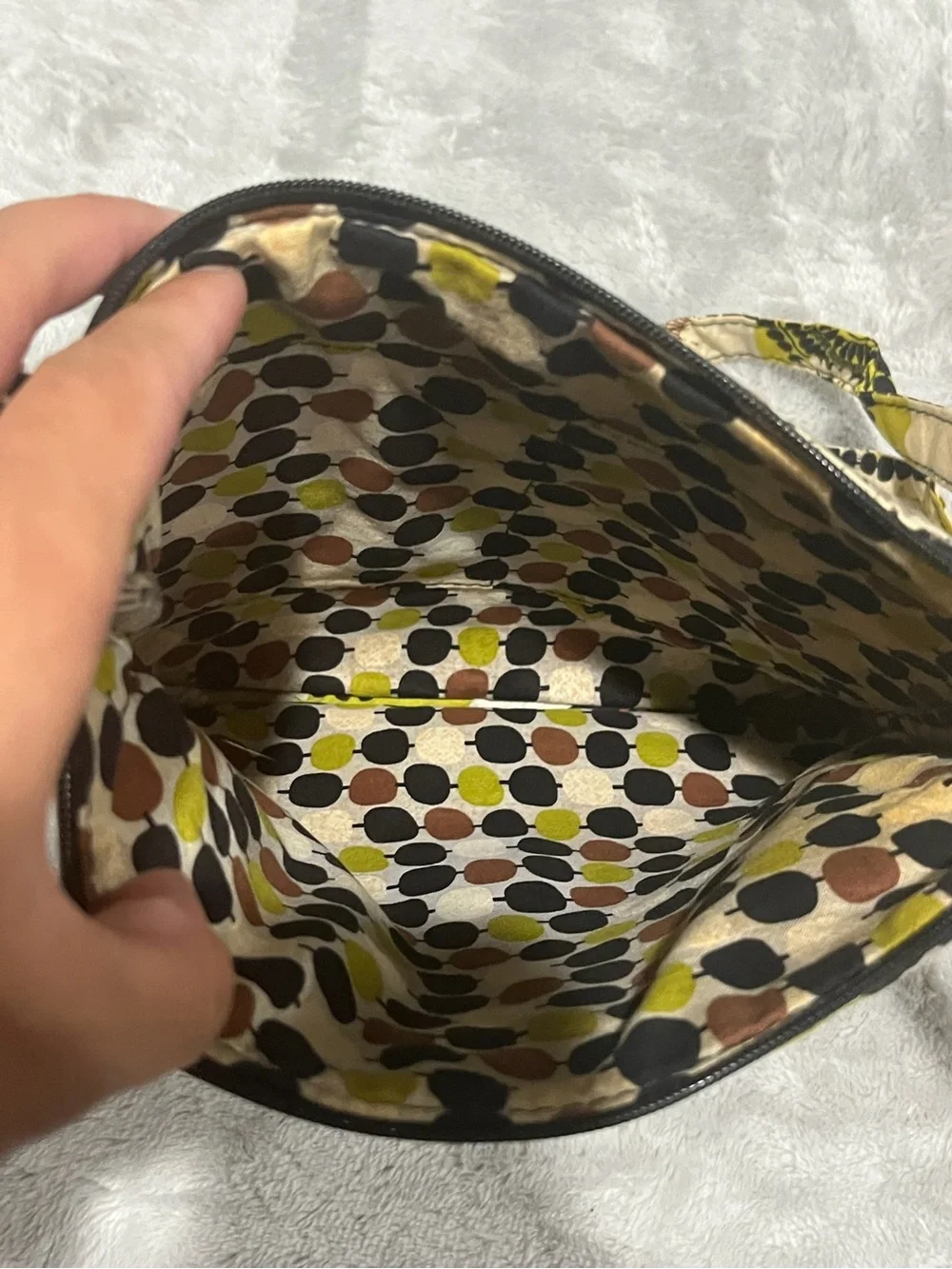 Vera Bradley Cocoa Moss Quilted Crossbody Saddle Bag – Retired Fall 2013 Print